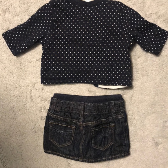 Baby gap cute set denim with reversible sweater - Picture 3 of 4